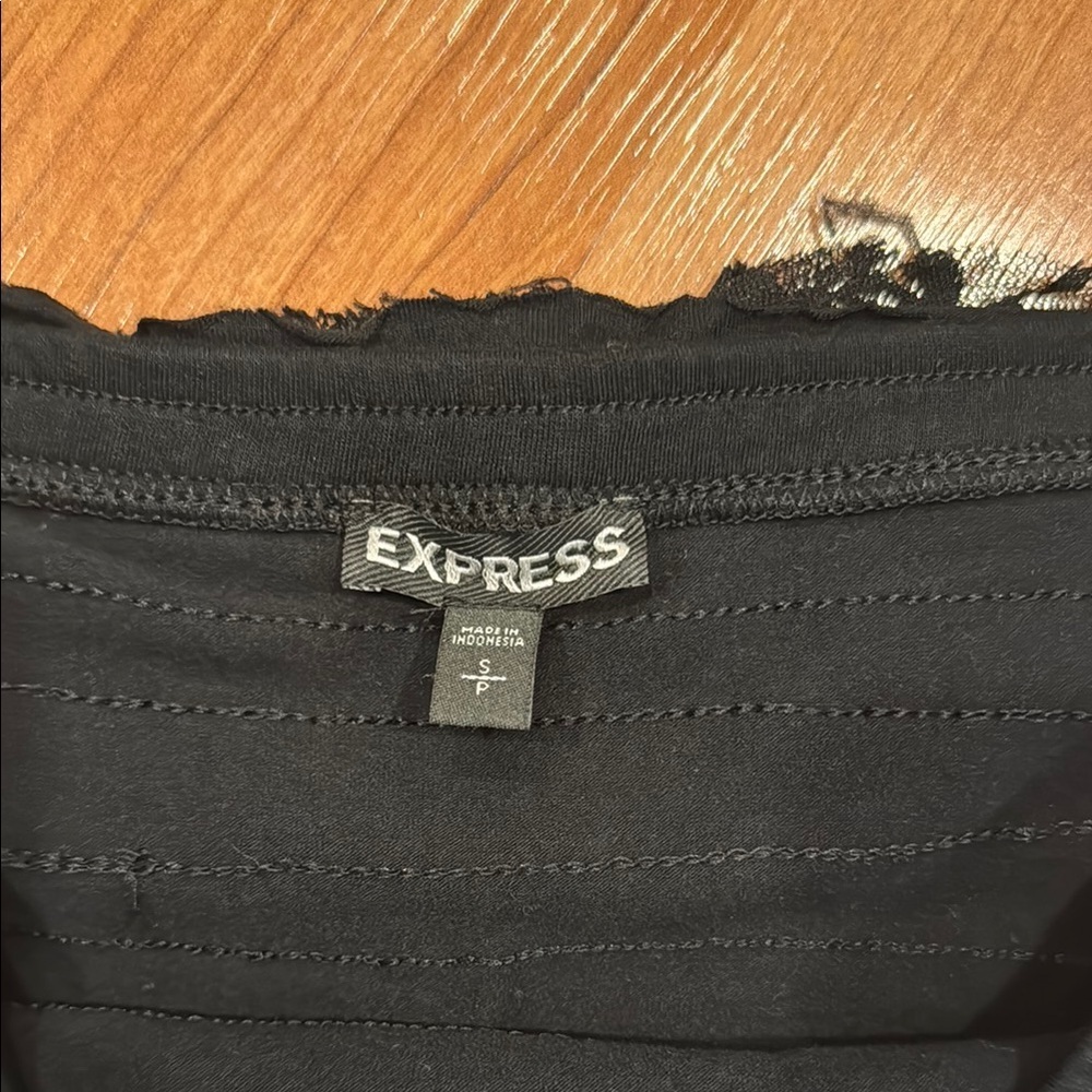 Express Black Ribbed Strapless Bodycon Dress - Picture 2 of 2